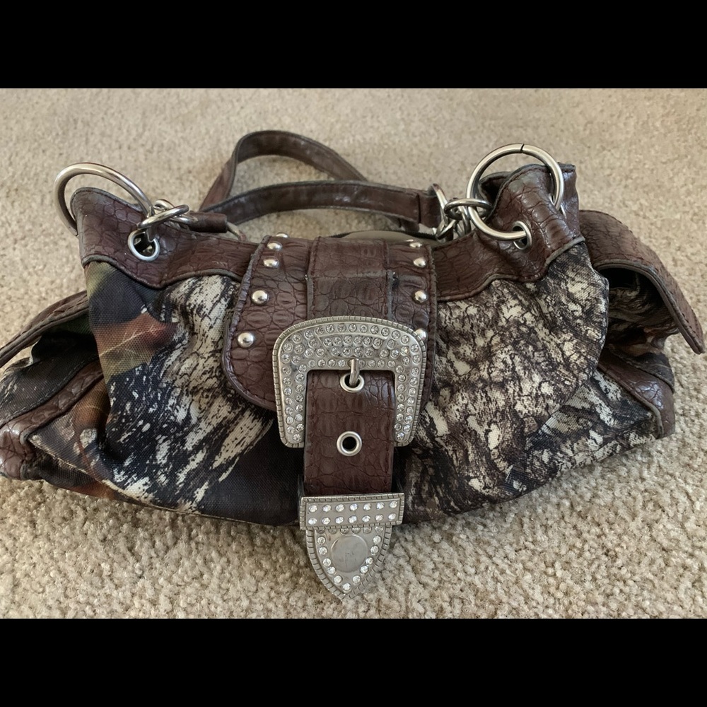 Camouflage Purse with Rhinestones
